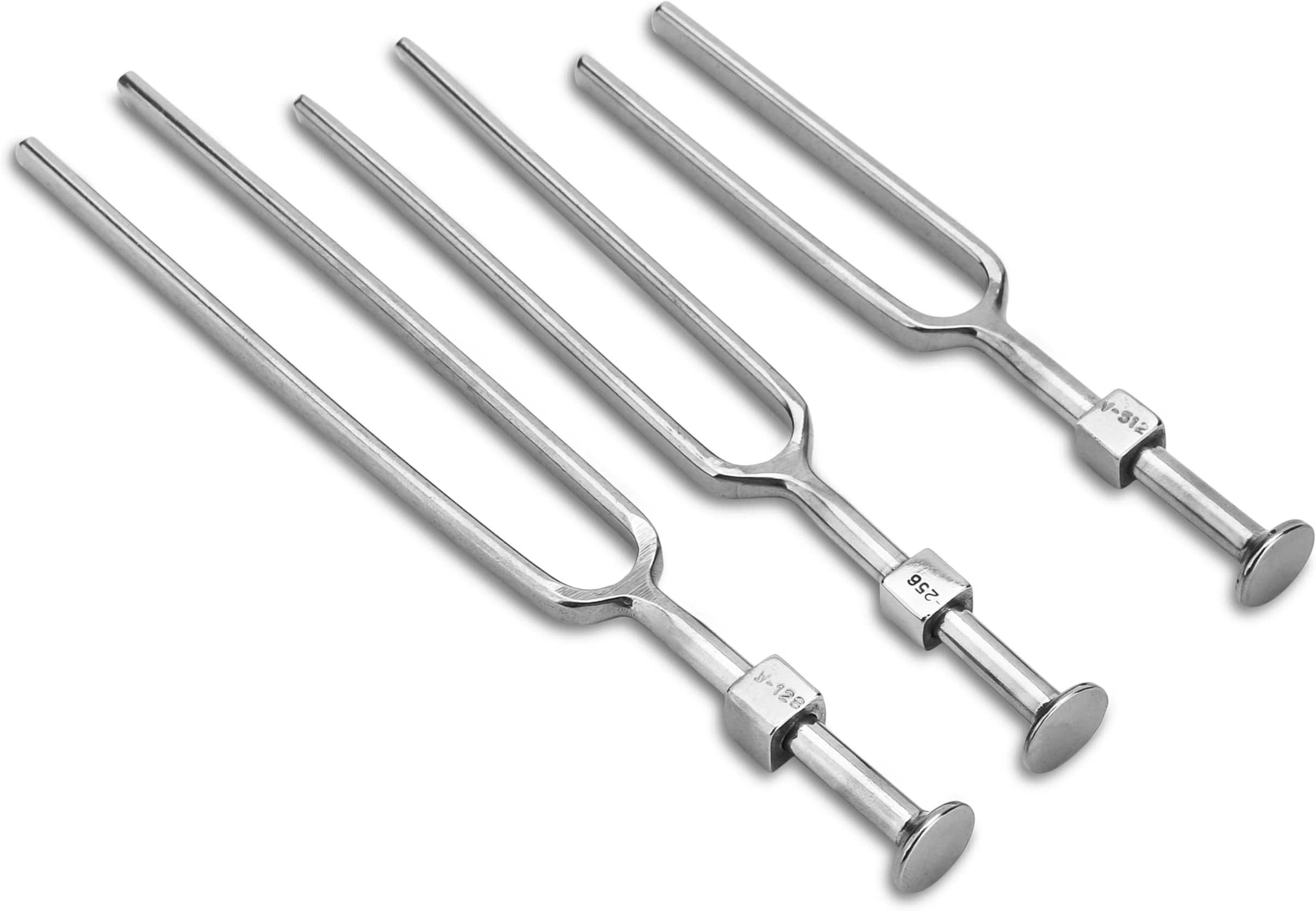 DR. DOC Classic Tuning Fork Combo 128Hz and 256Hz with 512 Hz | Diagnostic Instrument | Stainless Steel | for Doctors, Neurologists, Medical Students, Nurses (tuning fork combo 128Hz,256Hz,512Hz)