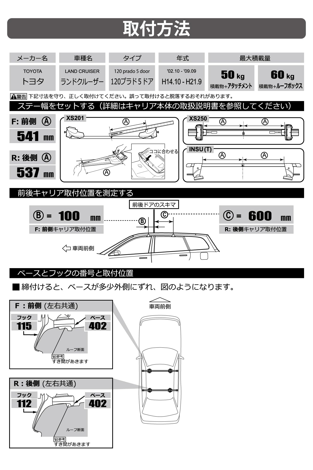 Amazon | カーメイト ルーフキャリア inno ベーシック取付フック K283 
