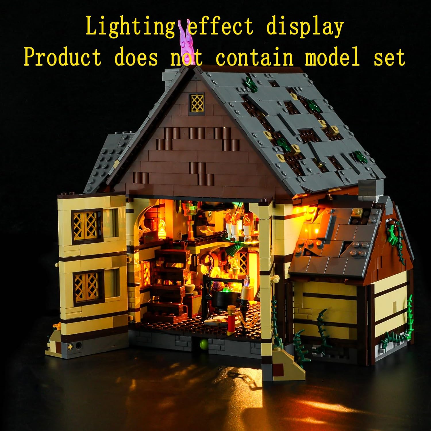GEAMENT LED Light Kit Compatible with Lego Hocus Pocus The Sanderson Sisters' Cottage - Lighting Set for Ideas 21341 (Model Set Not Included)