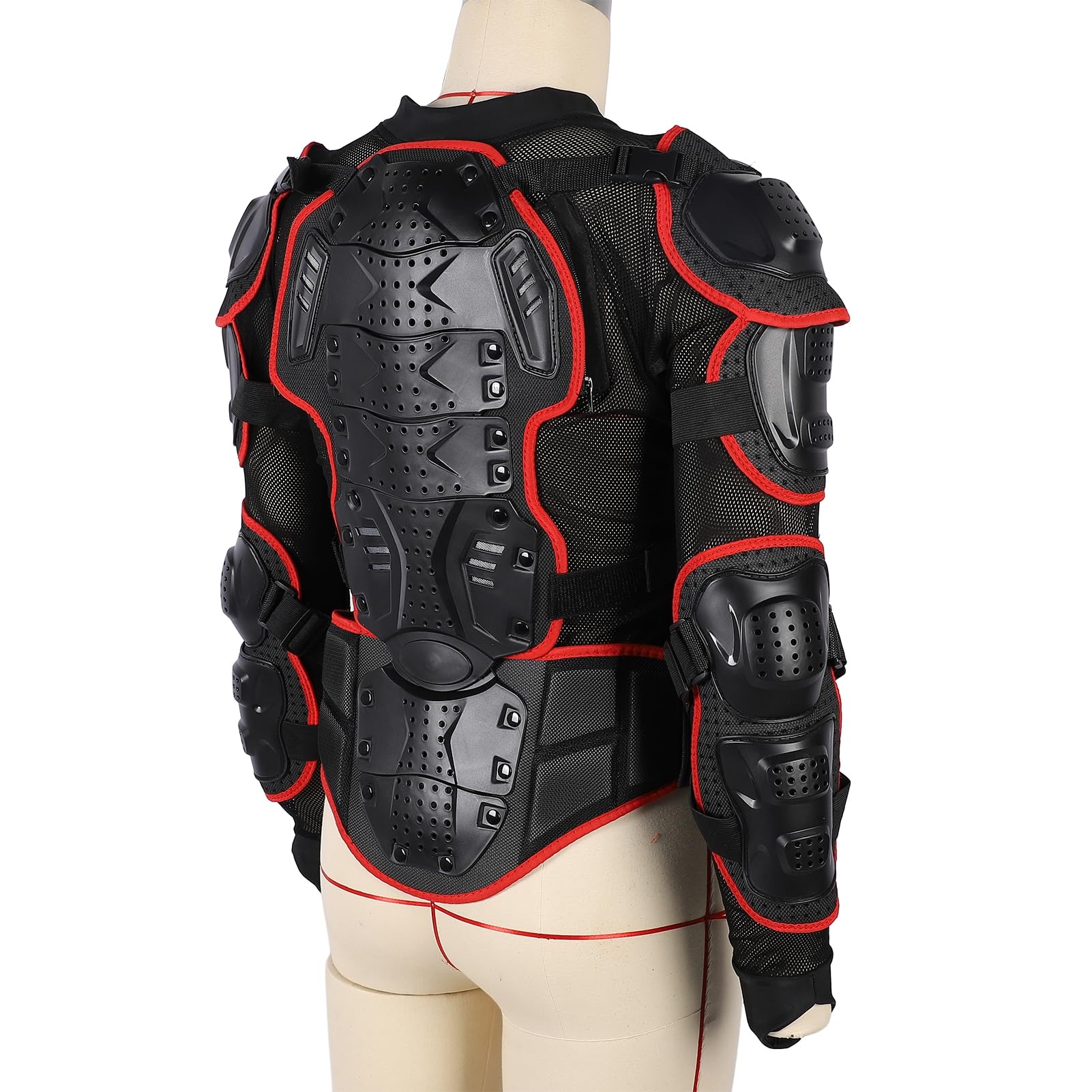 Reiten Gepanzerte Jacke Ganzkörperpanzerung Jacke für Motocross ATV, Dirt Bike -Schutzausrüstung mit Verstellbaren Gurten, Atmungsaktives Design, für und Schneesportarten (L)