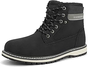 LANGDU Men's Winter Boots Waterproof Hiking Mountain Ankle Boots 41-46 EU