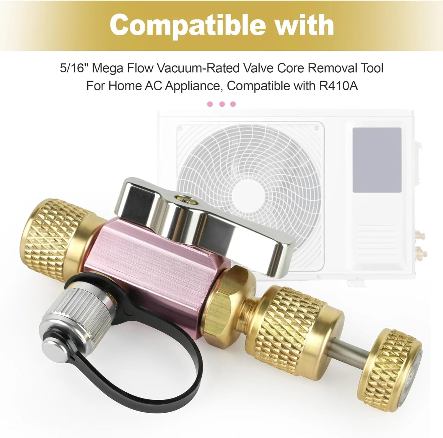 Appliance Mega Flow Vacuum Rated Valve Core Removal Tool - 5/16" Mega Flow Vacuum US