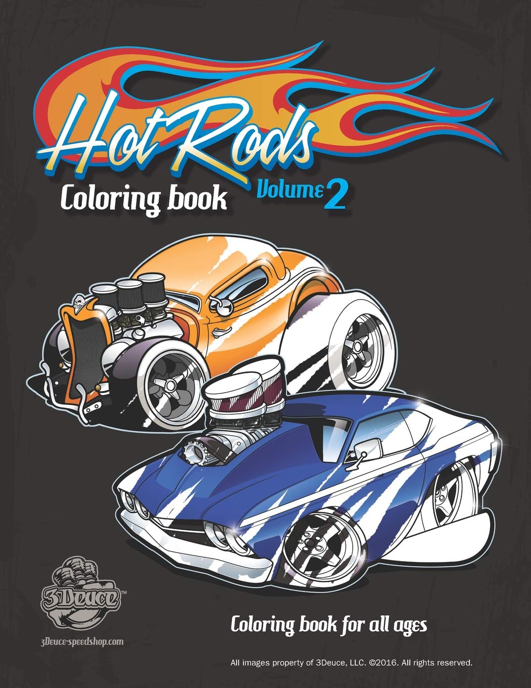 Hot Rods coloring book vol 2: Coloring book for all ages