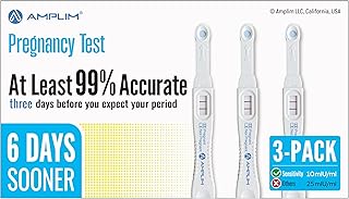 Amplim Early Detection Pregnancy Test Bulk, Early Result 6 Days Sooner, Extra Sensitive 10