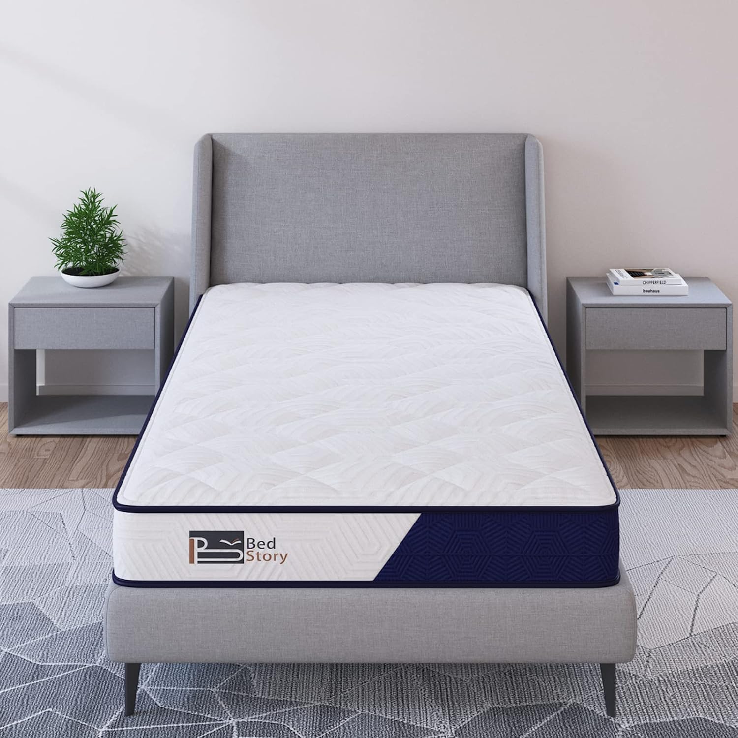 BedStory Twin Mattress, 6 Inch Single Bed Mattress in a Box, Medium