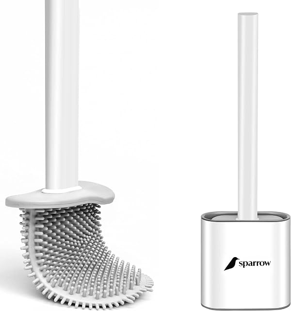 Sparrow Toilet Brush, Silicone Toilet Brush, Toilet Cleaner, Toilet Brush & Holders, Bathroom Accessory, Quick Drying Toilet Brush, Rubber toilet brush
