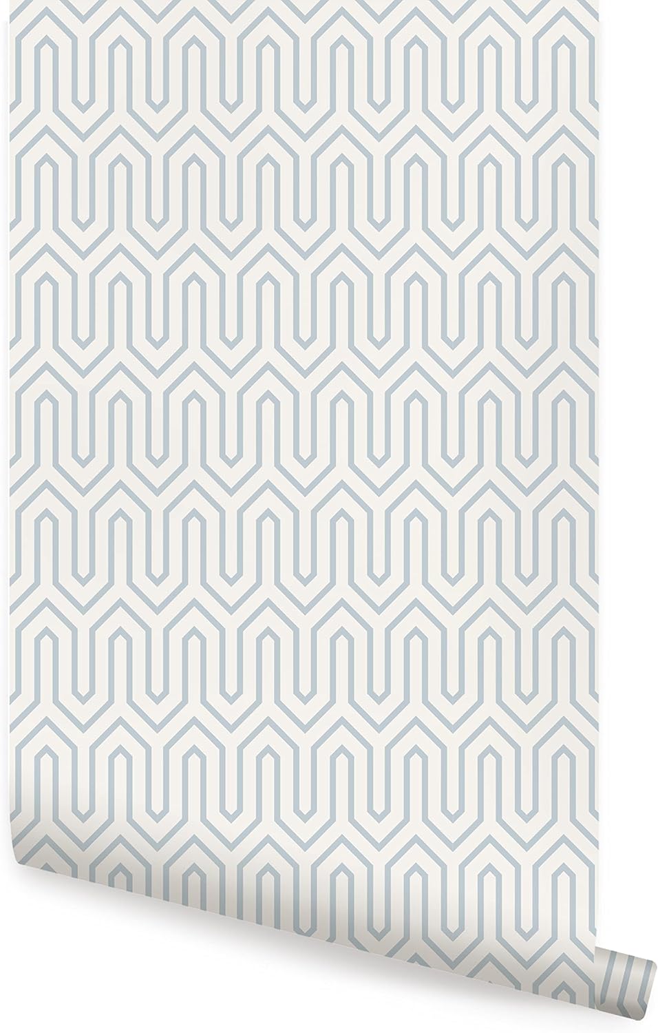 Simple Shapes Wavelength Peel and Stick Wallpaper (6 Sheet Pack - 2x9 Feet, Beige)