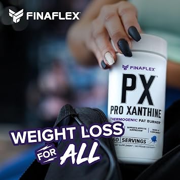 FINAFLEX PX PRO Xanthine - 60 Capsules - Thermogenic - Promotes Energy, Focus & Appetite Suppression - With Caffeine & TeaCrine - 60 Servings