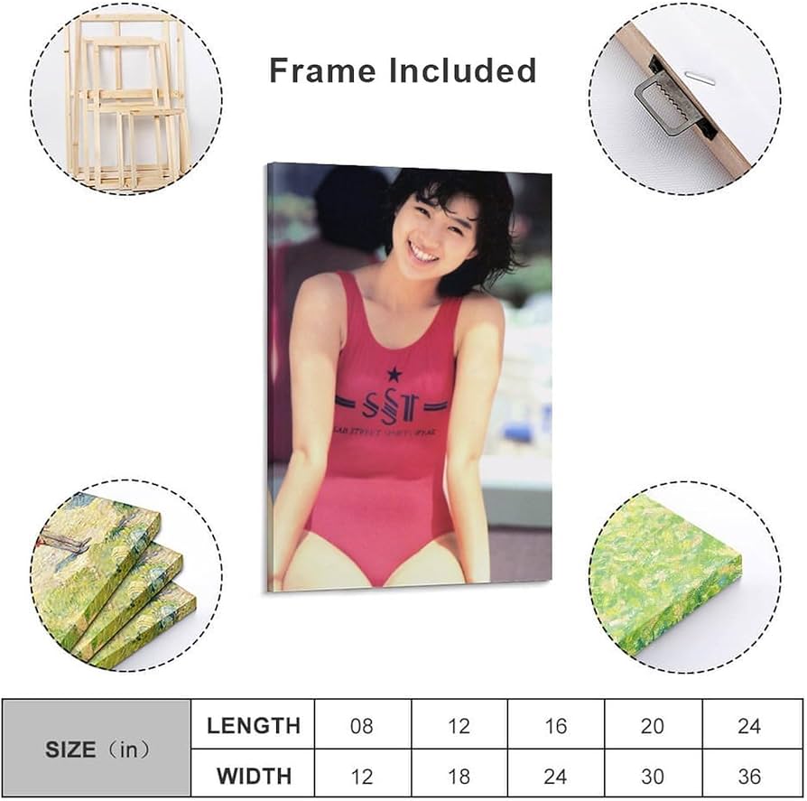 Amazon.co.jp: 酒井法子水着セクシー写真ポスター壁飾り キャンバス