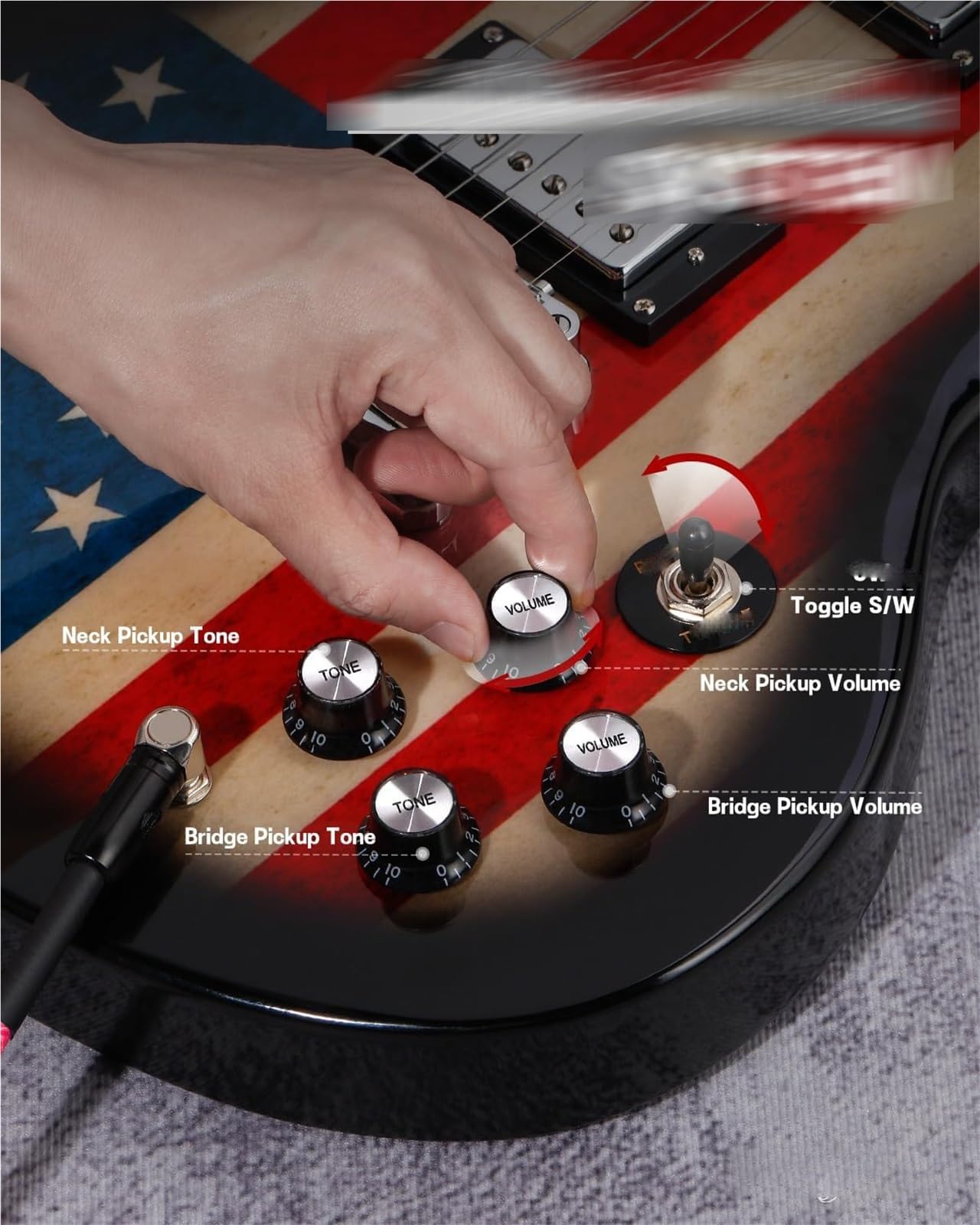 Guitare Électrique 6 Cordes Pour Droitier Avec Touche En Laurier Massif Guitare Électrique Débutants