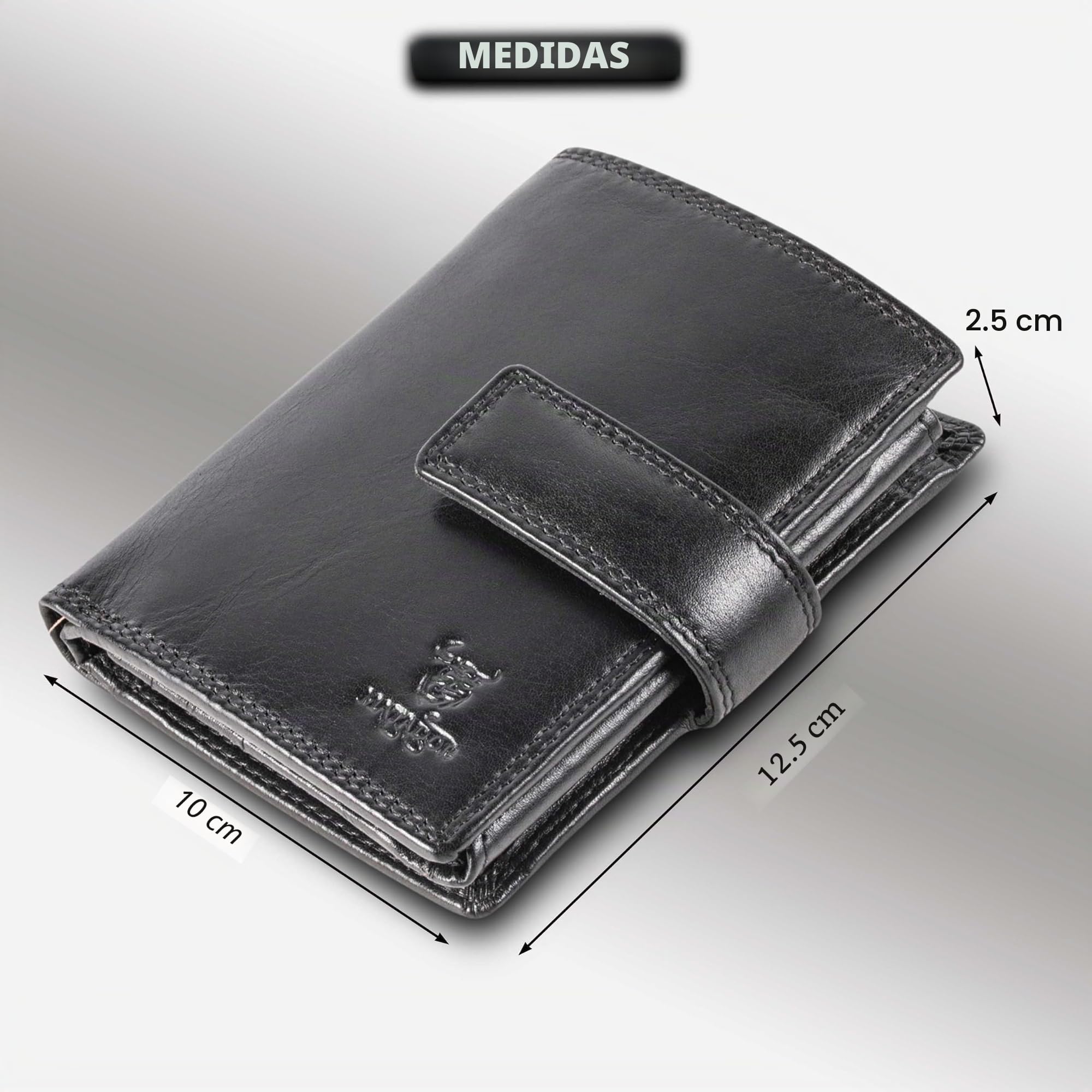 MATADOR® - Cartera para Motorista de Piel con Cadena certificada TÜV Protección RFID