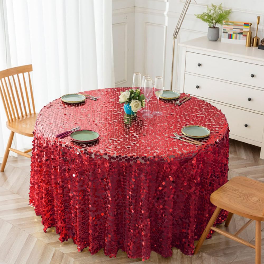 Nappe à paillettes rouge pour fond de photographie en direct
