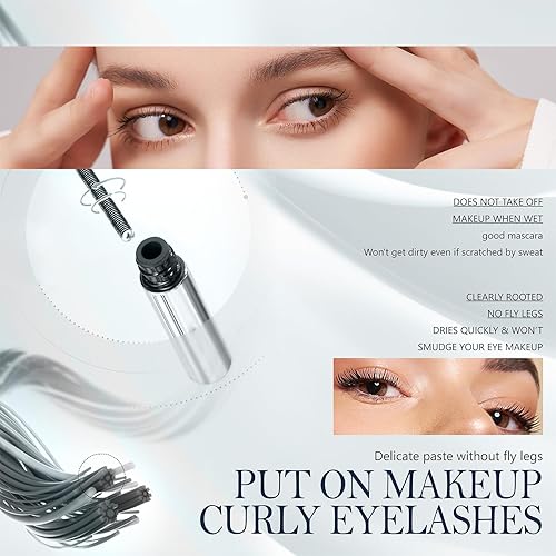 Miniatura 4 de Judy Doll - Máscara de rímel fuerte de Judy Doll rizador de pestañas, rímel de hierro rizador 3D, máscara de metal extra delgada lavable,