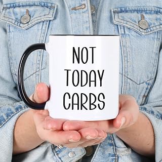 Keto Coffee Mug Funny Weight Loss Gifts Fitness Gift Ideas Not Today Carbs Diet Cup Personal Trainer Gift Low Carb Diet Gift Idea Novelty Ceramic Mug 11oz
