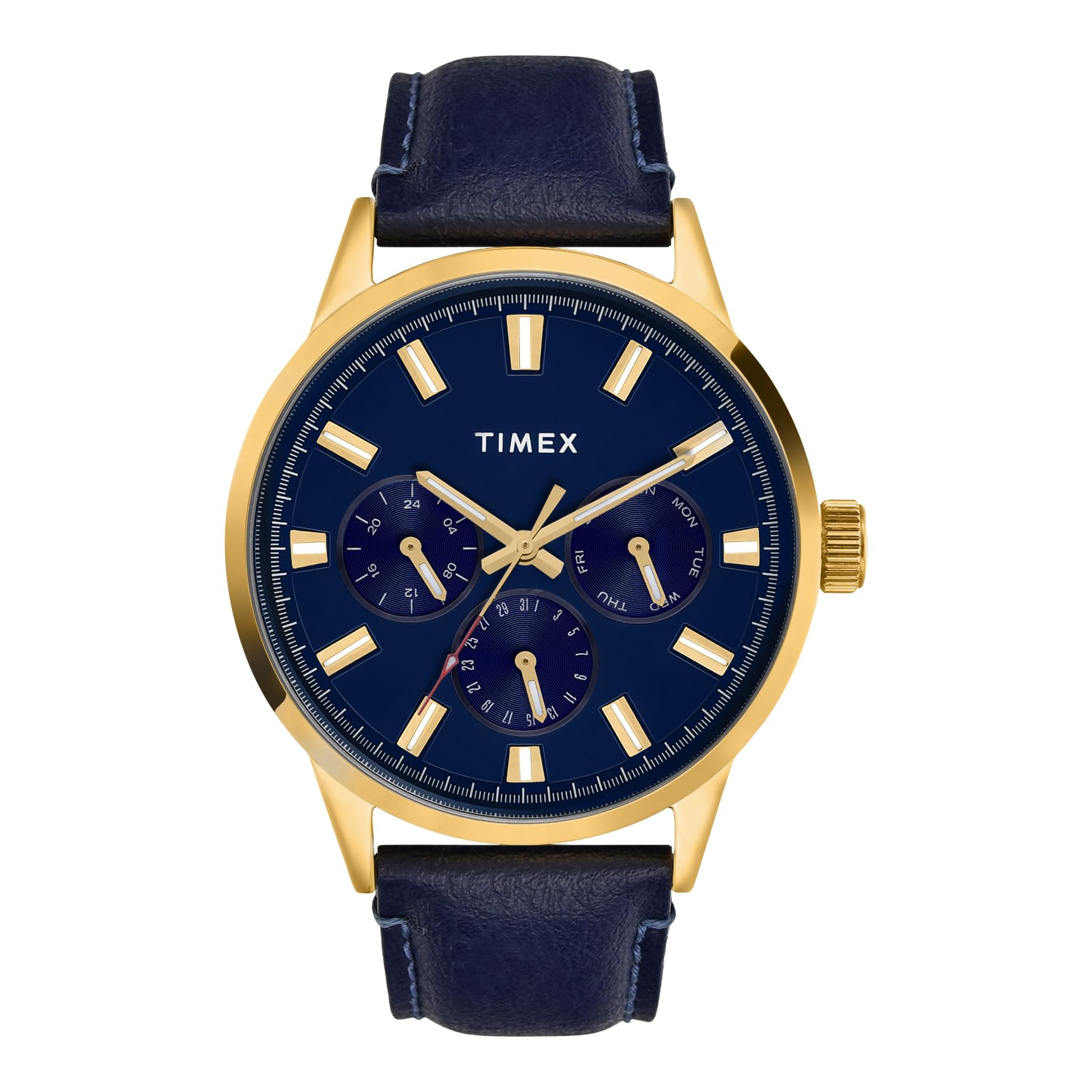 TIMEX Leather Men Blue Round Multifunction Dial Analog Watch- Tweg19928 (B0CQRR5VK4) Amazon Price History, Amazon Price Tracker