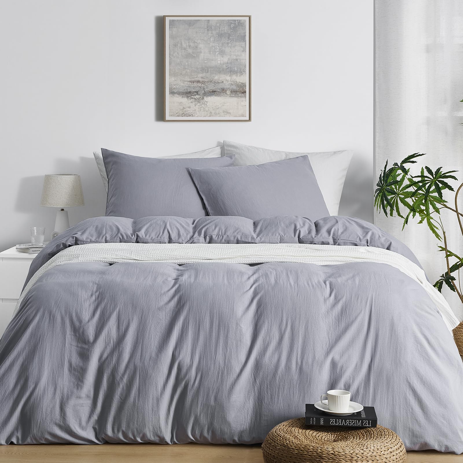 Duvetnova Bettwäsche- Weiche Vorgewaschene ÖKO-TEX Polyester Mikrofaser Bettwäsche-Set