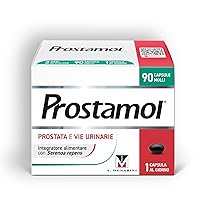 Prostamol 90 Capsule Molli – Integratore Alimentare a base di Serenoa repens (320 mg) per la Funzionalità della Prostata e delle Vie Urinarie. Senza Glutine.