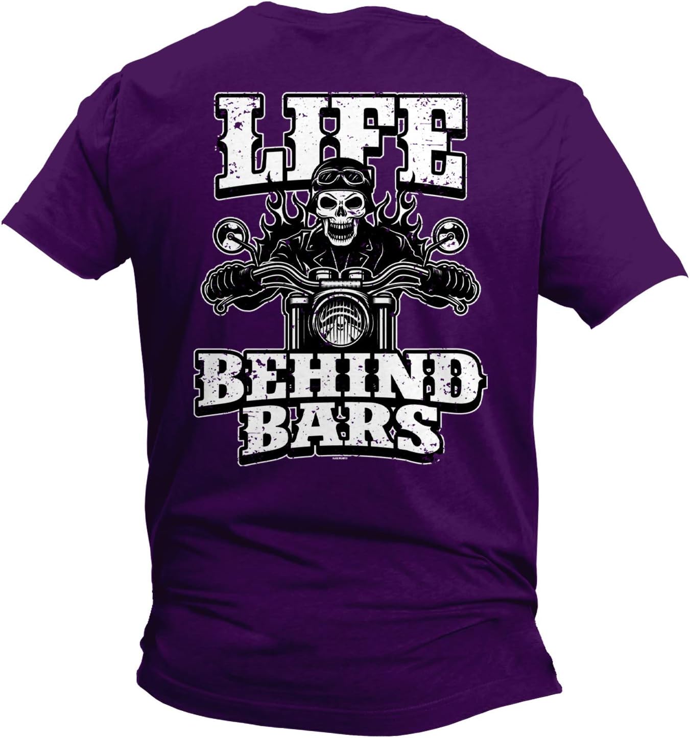 Life Behind Bars - Motorcycle Skull Badass Men's T-Shirt