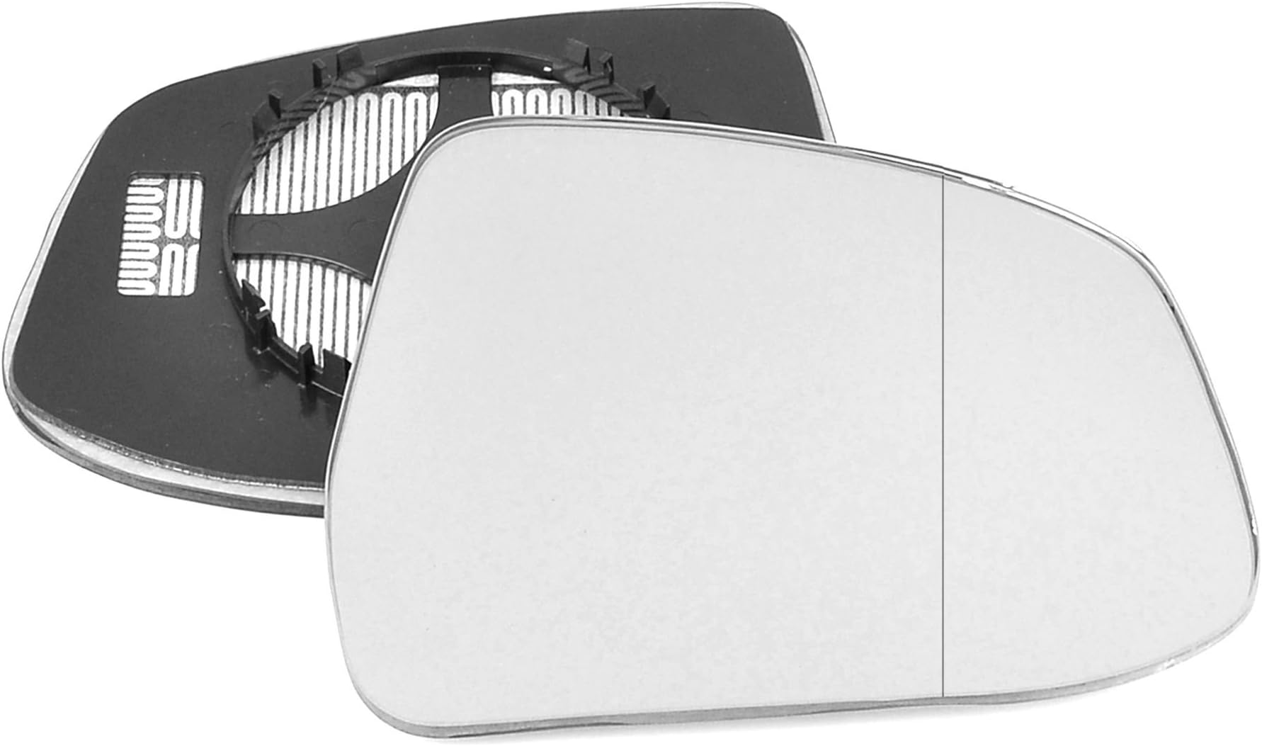 Driver right hand side Heated wing door Silver mirror glass with backing plate #W-SHY/R-FDMO07 [Clip On]