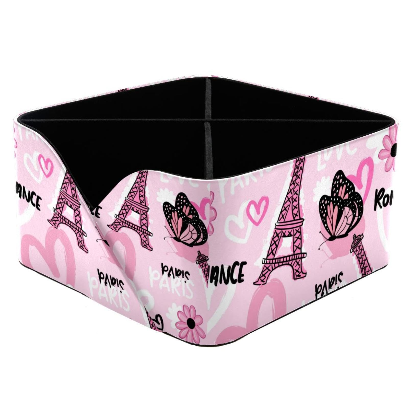 Rangement pour bureau rose anti-désordre avec pot à crayons à 4 compartiments