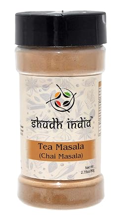 Shudh India | Tea Chai Masala Indian Spice Blend | All Natural | Vegan | Gluten Friendly Ingredients | Salt & Sugar Free | NON-GMO | No Colors | Indian Origin |