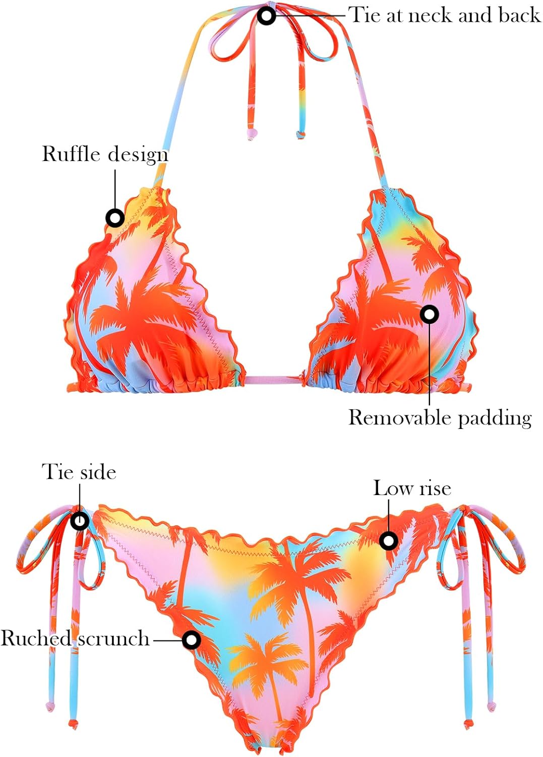 RELLECIGA Women's Wavy Bikini Set - Image 6
