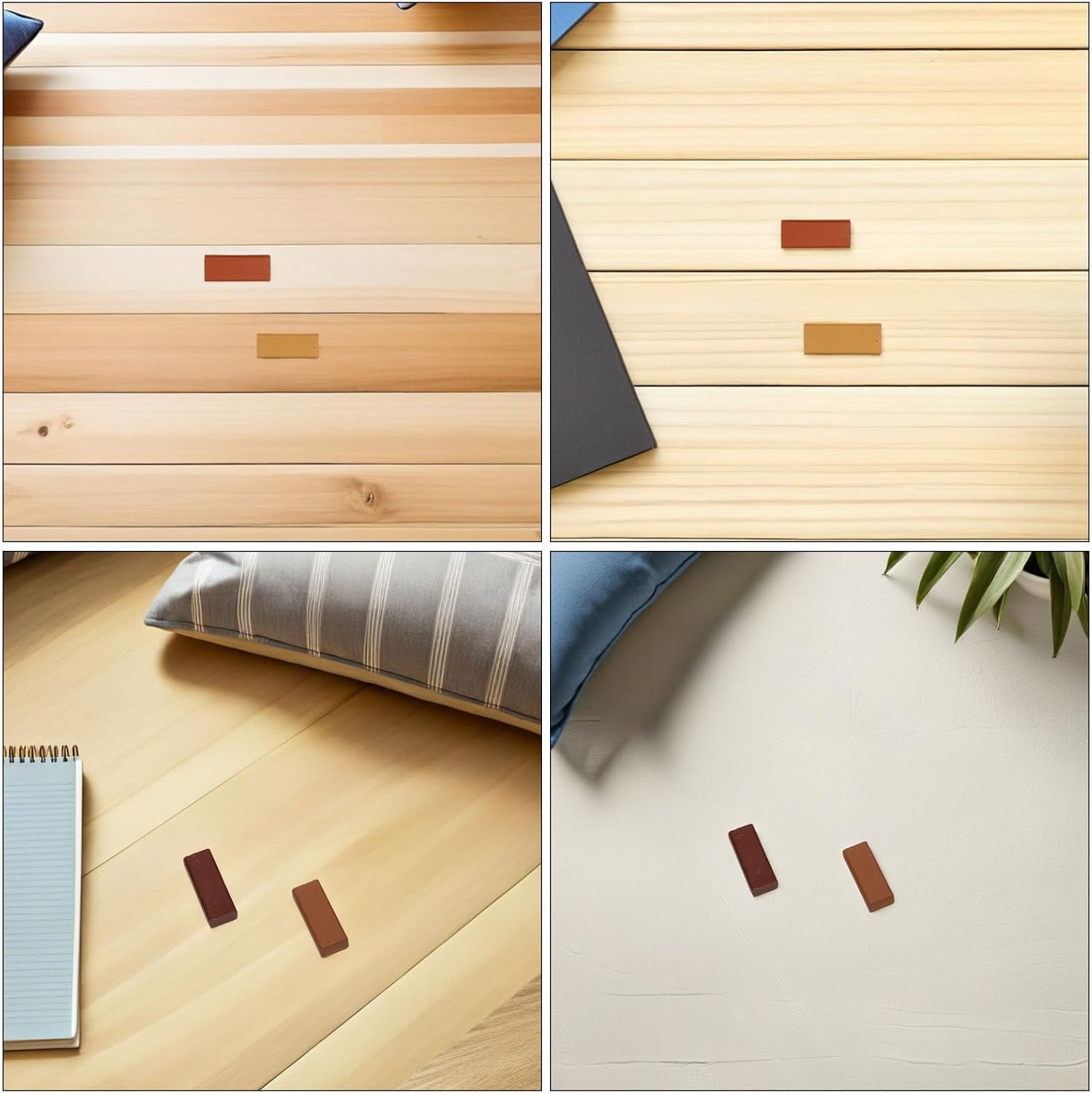 4pcs Wood Filler Sticks: Wax Crayons for Repairing Scuffs Scratches Cracks & Nail Holes On Furniture Floors Tables Cabinets & Doors