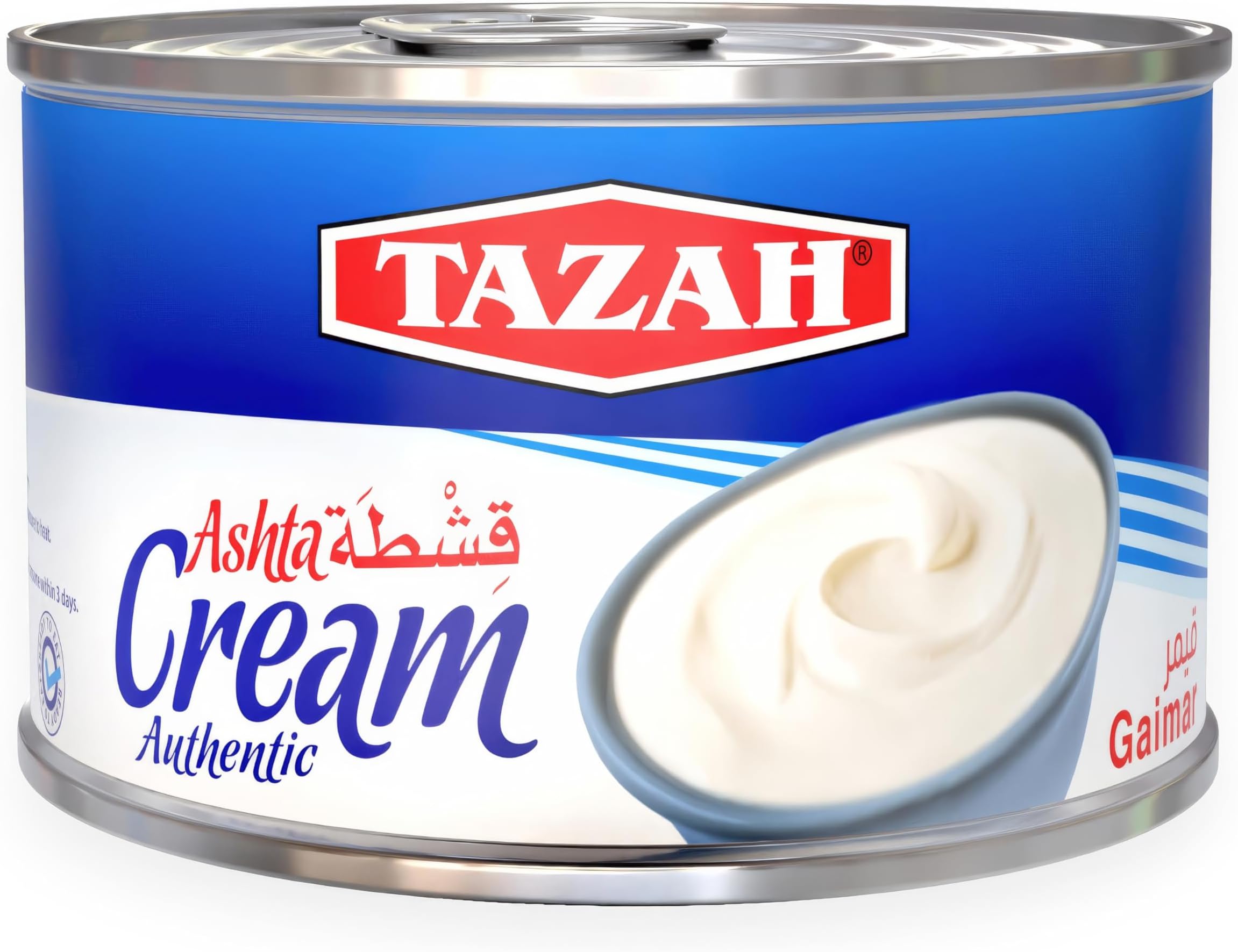 Tazah Ashta Cream 6oz (170g) For Cooking Baking Desserts - Easy Open Can