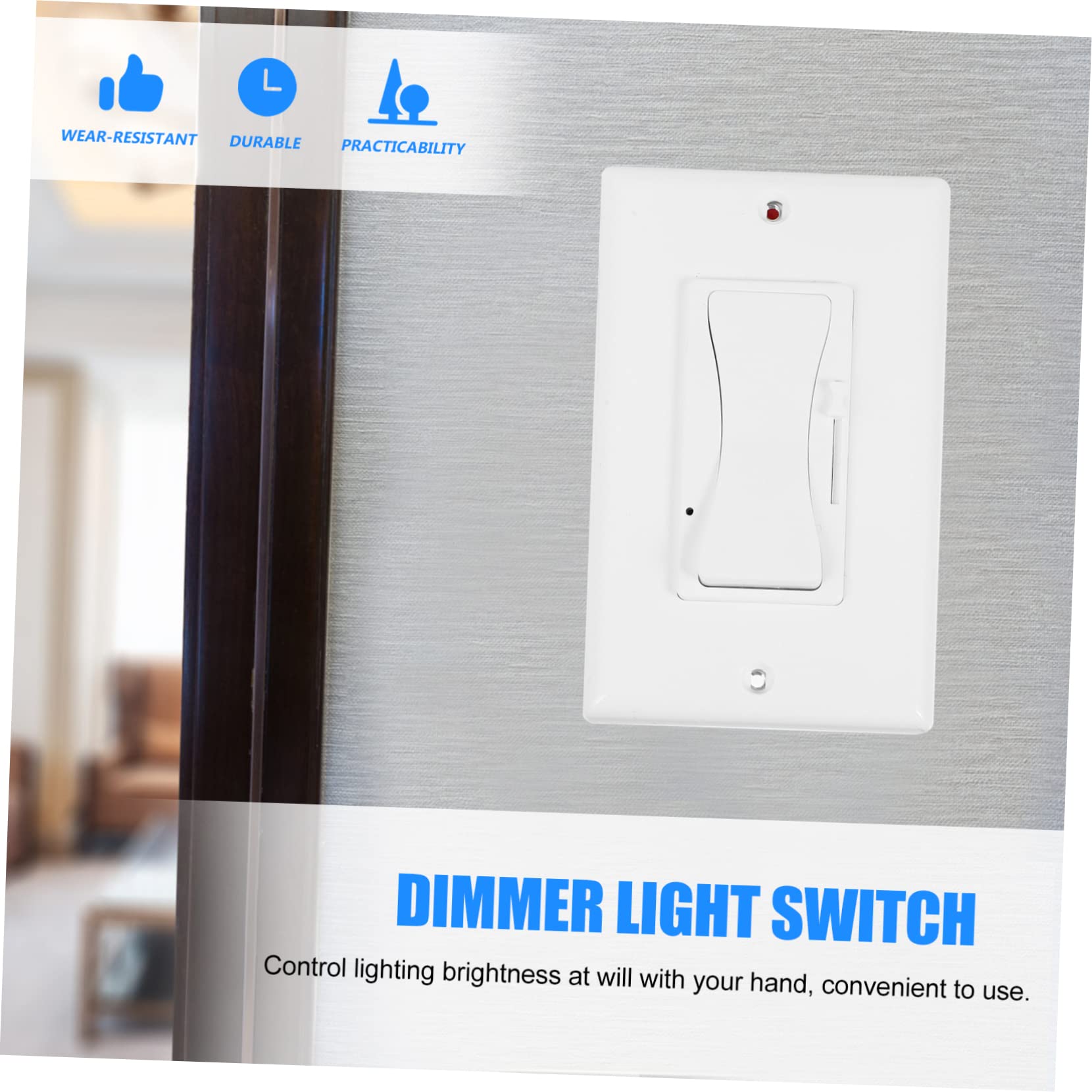 SHINEOFI 2 Pièces Variateur de Lumière Électrique Max avec Indicateur pour Lampes LED Halogènes pour Maison Bureau