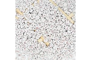 AmlkHxuan 1000-Piece Rose Gold Letter Bead Set for Bracelets, Necklaces, and Jewelry