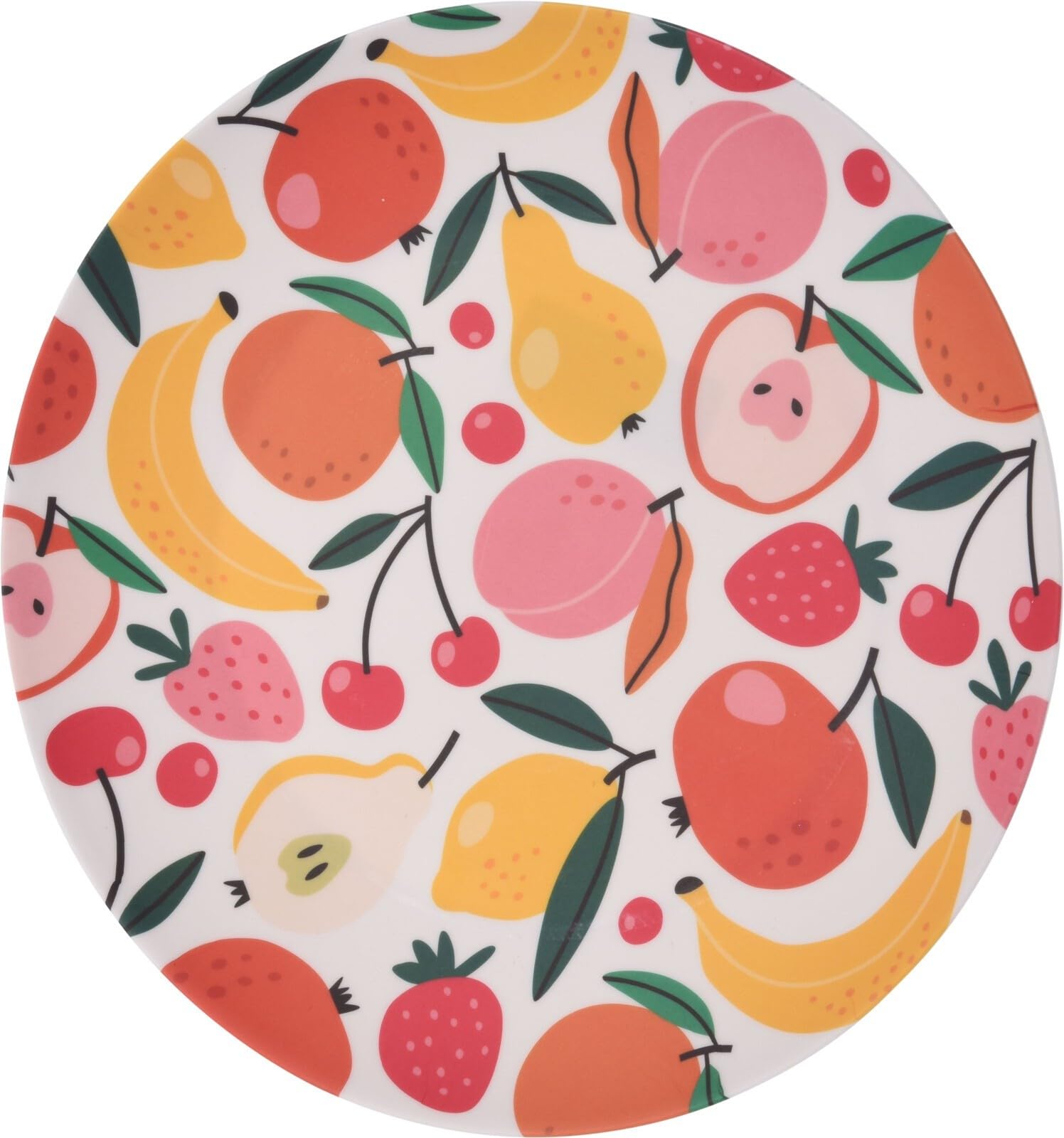 KoopmanMelamine Flair Fruity Fresh Dinner Plate 24-Pieces, 25 cm Diameter