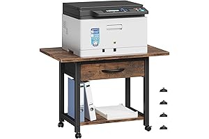 2-Tier Brown Printer Table for Home Office