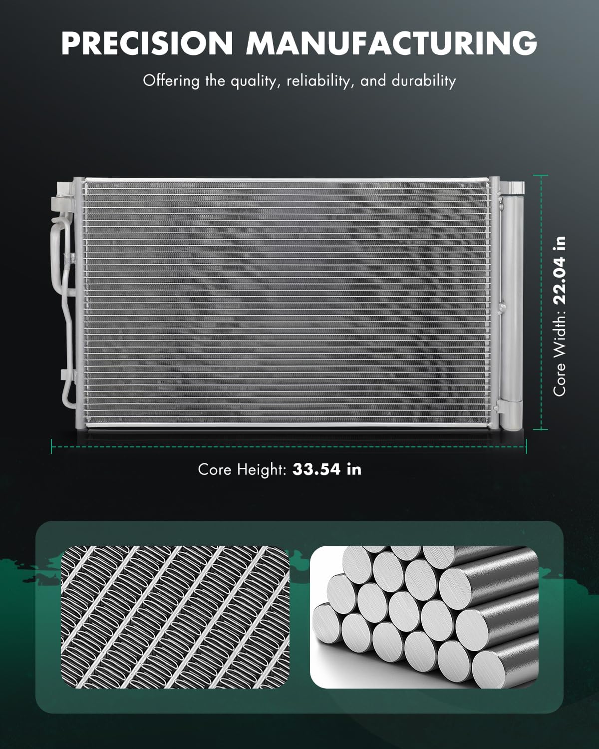 SCITOO Condenser A/C Air Conditioning Assembly Compatible with Hyundai Elantra GT 2018 L4 2.0L, Replace# 97606F2000