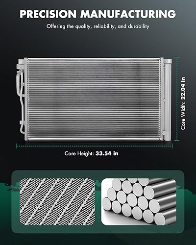 Vista 141 de SCITOO Aire acondicionado condensador compatible con Chevrolet, para modelos GMC - Silverado 2500 HD 2015-2019 - Sierra 2500 HD 2015-2019 - 6.0L