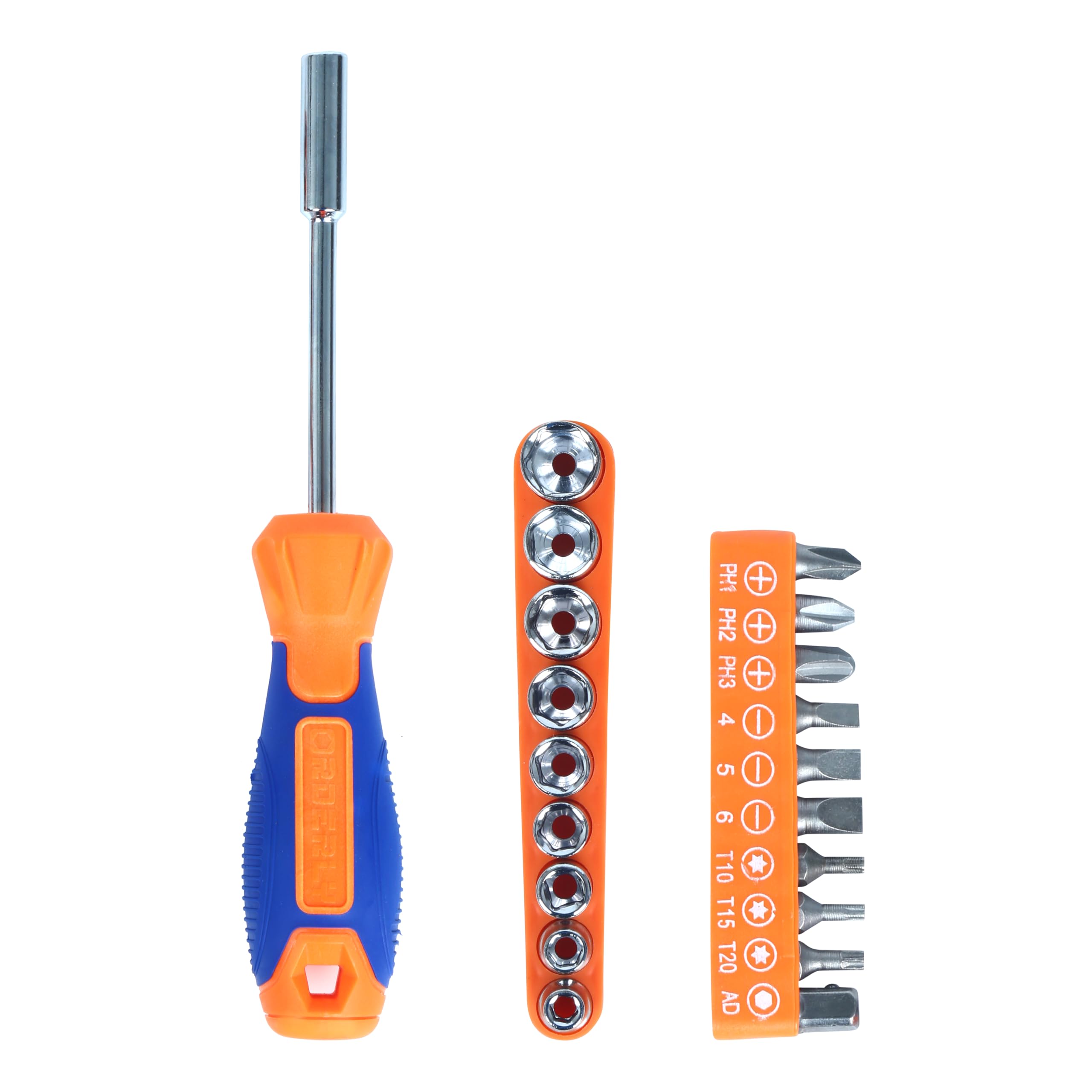 GLUN® Multi-Functional Screwdriver Set With Strong Magnetic Tips - 20 in 1 Hex, Inner Triangle Cross Y-Shaped, Phillips, U-Shaped, & Torx - Durable Steel Repair Tools for Various Products