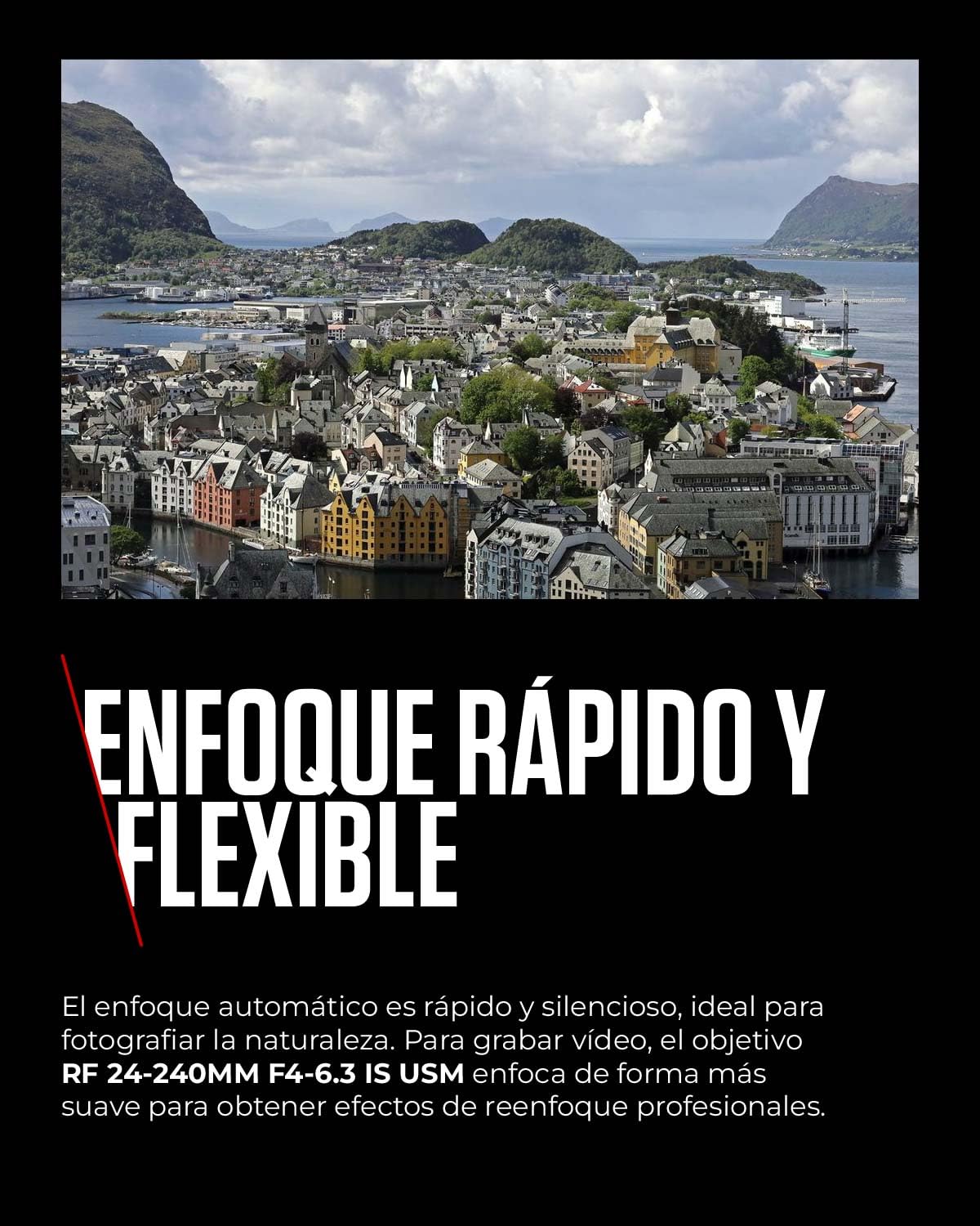 Canon Objetivo RF 24-240mm F4-6.3 IS USM - Lente Teleobjetivo y Gran Angular Zoom 10x para Naturaleza, Paisajes y Ciudad | Compatible Sistema EOS R