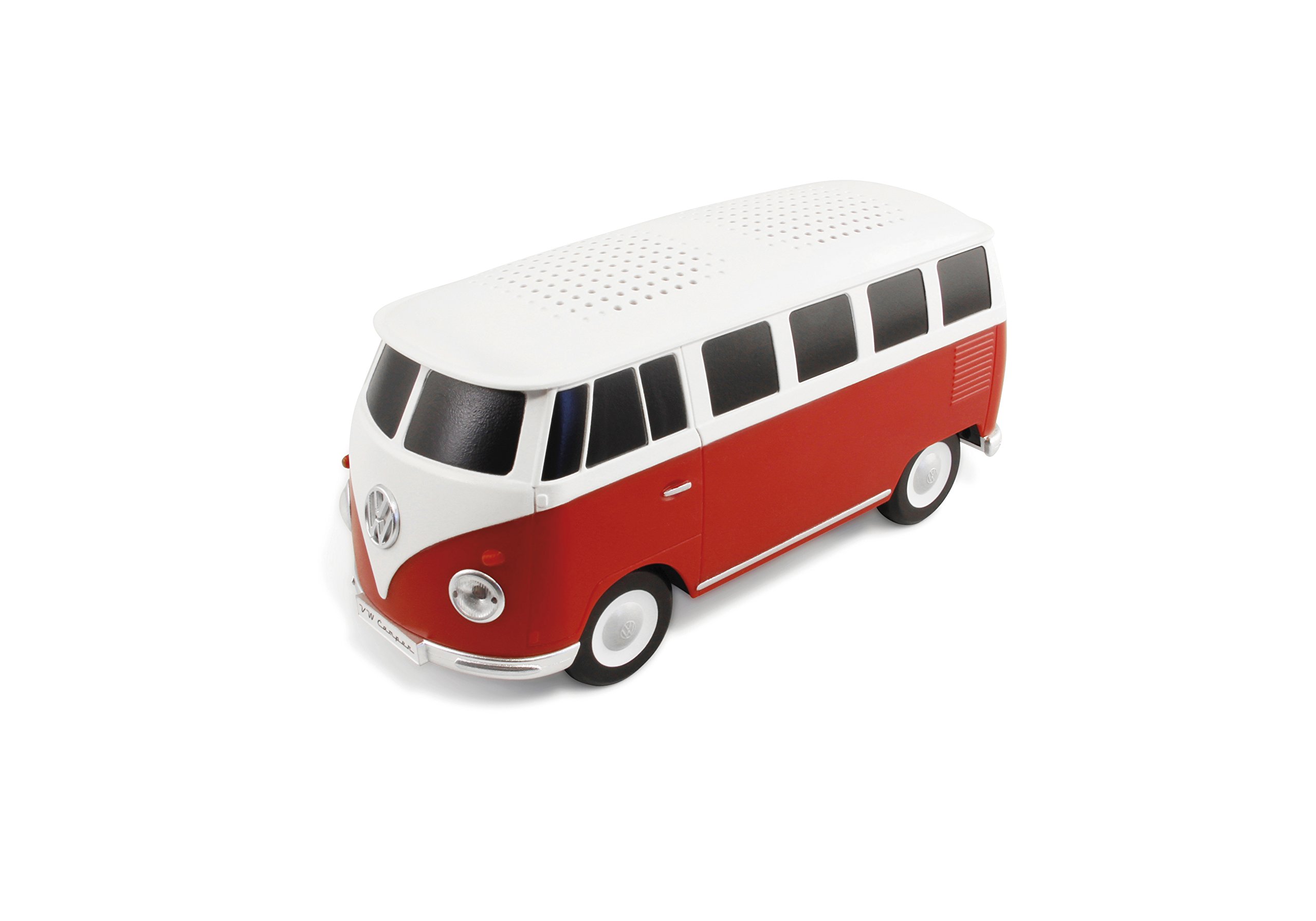 BRISA VW Collection - Volkswagen Portable Bluetooth Speaker Wireless Box with Rechargable Battery T1 Bus Campervan (Scale: 1:20/Classic Bus) (Red)