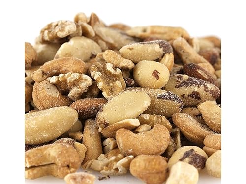 Miniatura 4 de Nueces mezcladas recién tostadas con sal marina (2 libras) – Una deliciosa mezcla de nueces de macadamia, anacardos, nueces de Brasil, almendras,