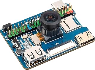 Nano Base Board for Compute Module 4 Lite/eMMC, Same Size as Compute Module 4, Onboard 8MP IMX219-D160 Camera 160° FOV, with 40PIN GPIO Header,USB2.0 Port, DSI Port, Mini HDMI Port,etc.