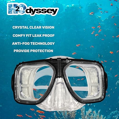 Miniatura 7 de H2Odyssey Alpha 2 Scuba Mask - Anti Fog Scratch Resistant Masks for Snorkeling - Wide Angle Comfort Fit Diving Mask
