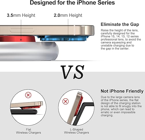 Miniatura 6 de Estación de carga 3 en 1 para dispositivos Apple, soporte de cargador más rápido, estación de carga inalámbrica magnética para iPhone 17, 16, 15,