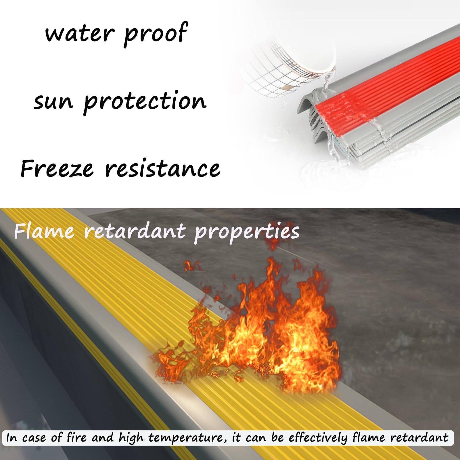 5m Tiras Antideslizantes Para Peldaños, Forma De L Tiras Antideslizantes Autoadhesivas, Antideslizante De Borde Escalonado, Material De Pvc, Adhesivo Y Antideslizante, Apto para Escaleras ( Color : Gr