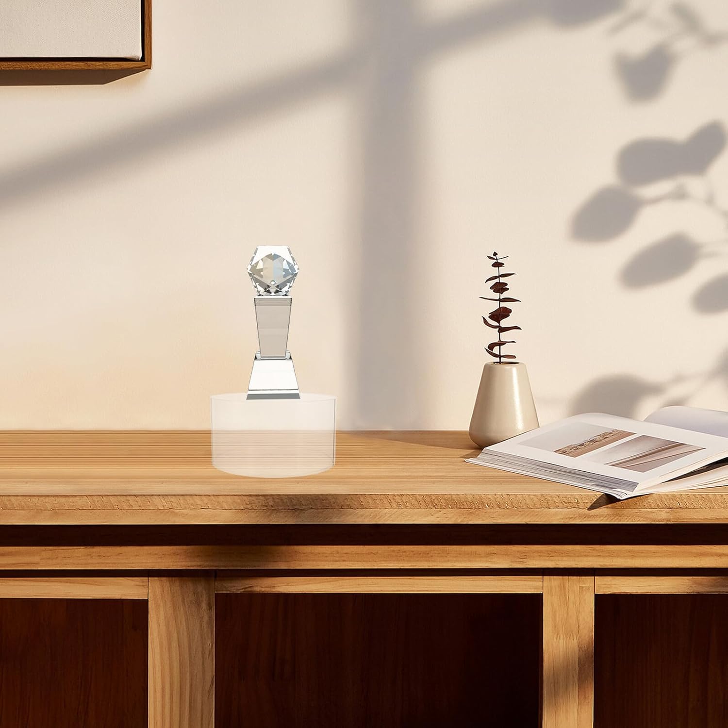 6pcs Acrylic round Display Risers for Jewelry and Food Buffet, Pedestal Stands with Base for Party Dessert Table Showcases