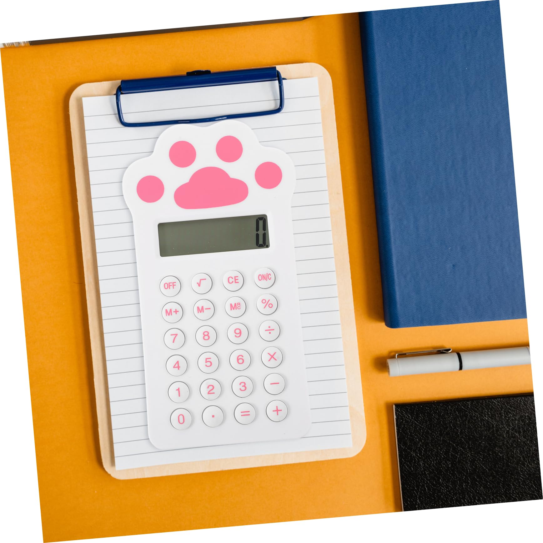 BCOATH Cute Cartoon Solar Calculator Portable Keychain Design for Students Office Use Materials for School Supplies Daily Calculations