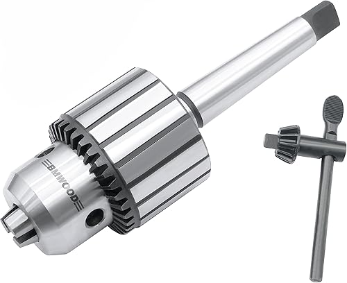 Portabrocas súper resistente de 58" con vástago MT2 y llave de mandril para taladros Woodlathe y pilar