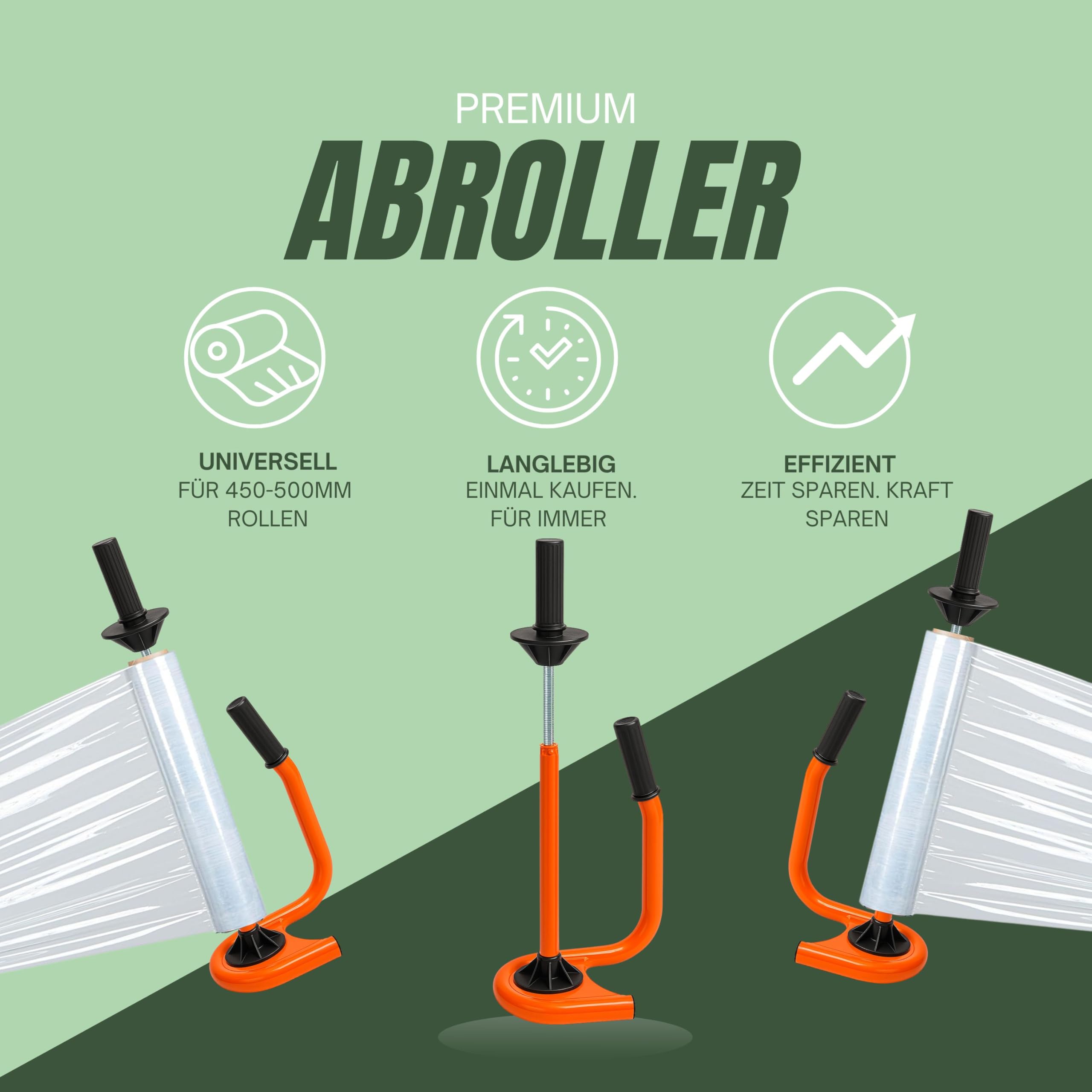 Profi Abroller Premium Orange Stretchfolienspender Abwickler