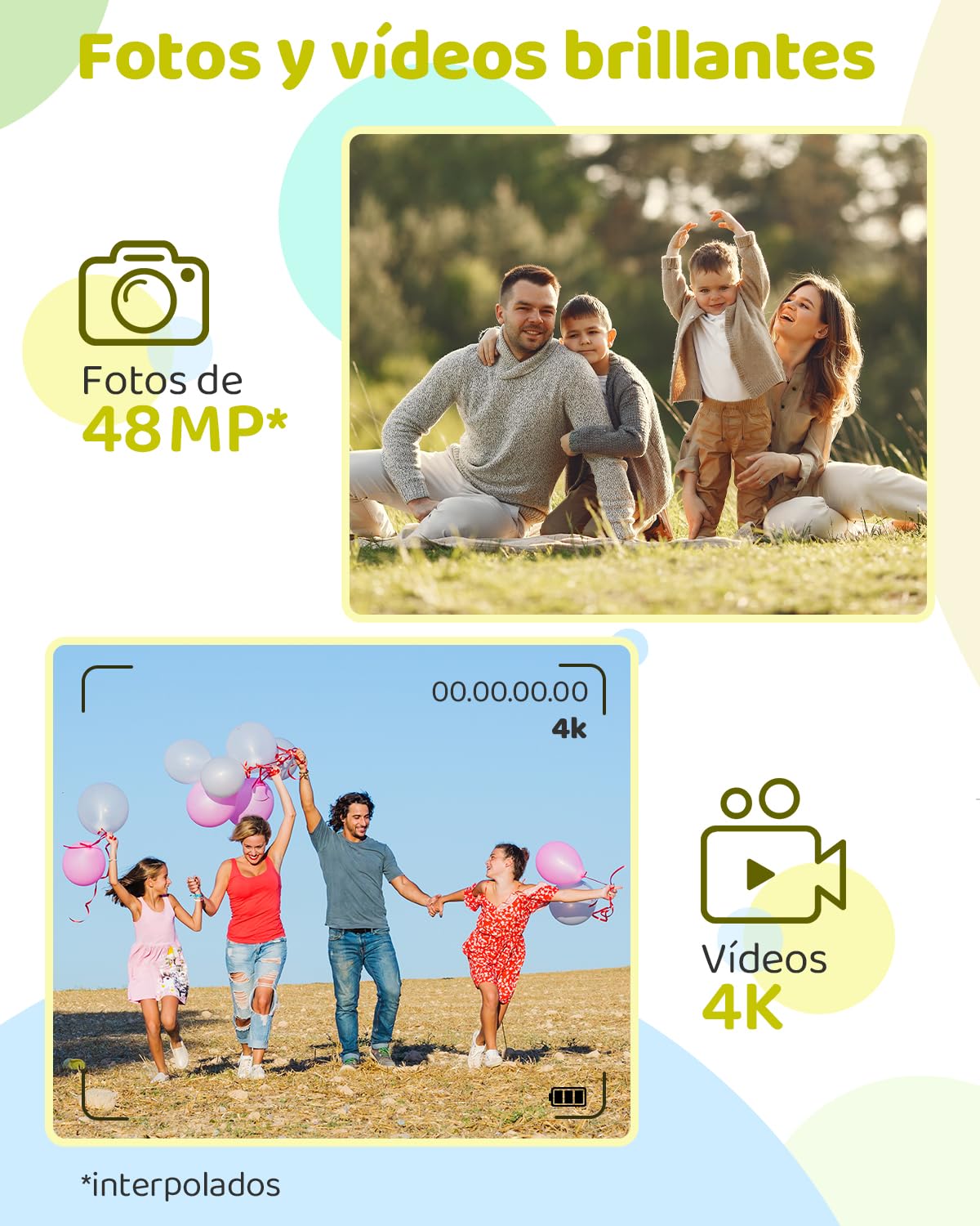 Rollei Cámara Digital 48MP 4K Rollei Compactline Pocket Transparente Azul | Camara de Fotos con Doble Pantalla Camera Fotográfica con Zoom Digital 18X Digi Camera Compacta para Niños Principiantes
