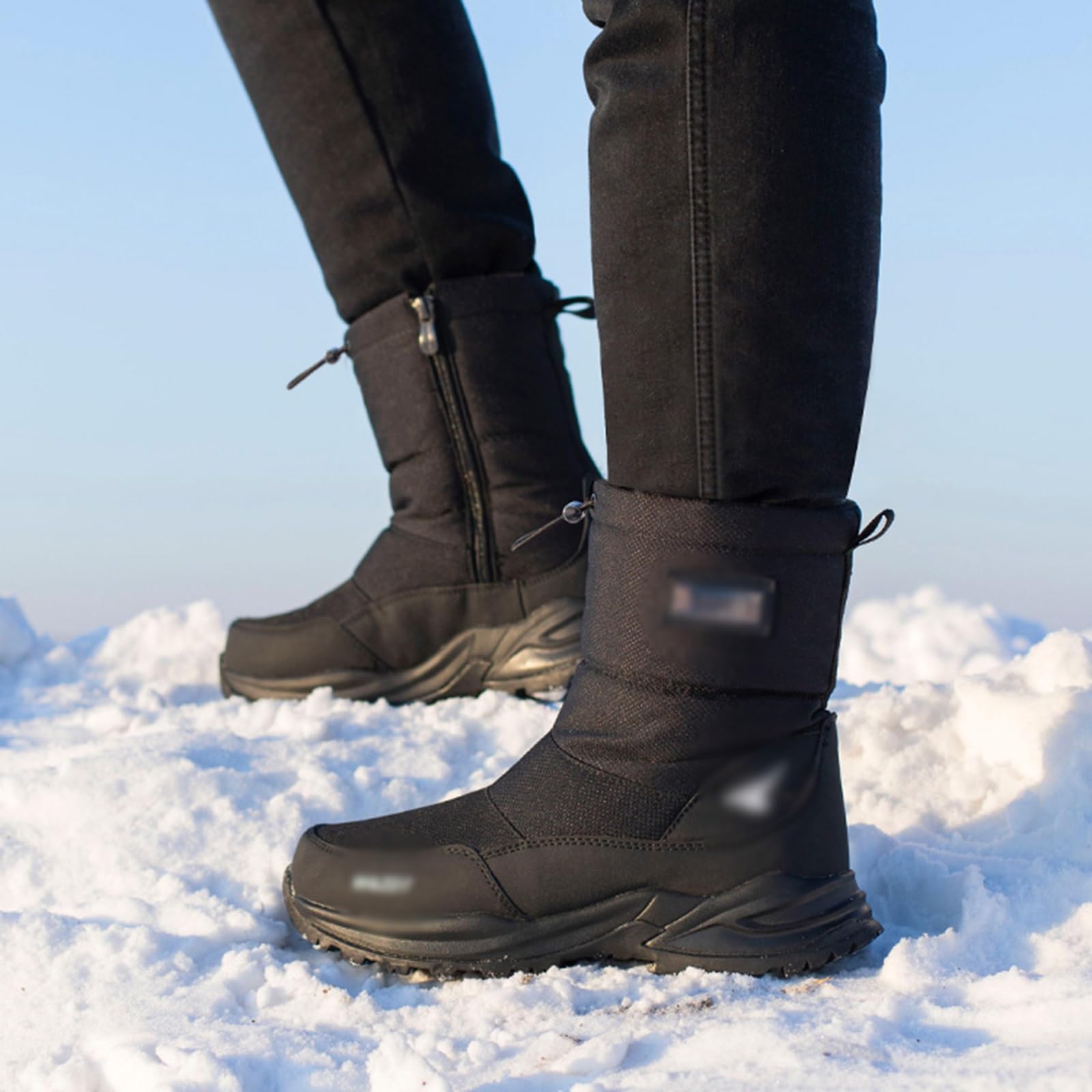 Women's Waterproof Snow Boots With Faux Fur Lining & Side Zipper - Warm Winter Boots (Sizes 5-12)