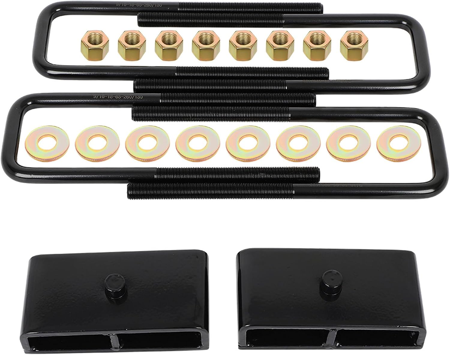 ECCPP 1.5" Rear Lift Blocks 2011-2019 for Chevrolet Silverado/for GMC Sierra 2500HD / 3500HD (2WD 4WD) - High-Strength Steel 3/4th Pin Blocks