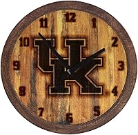 Vista 508 de The Fan-Brand NCAA Oklahoma Sooners: Faux Barrel Top Wall Clock Sports Team Bar Sign Décor - Home Man Cave, Party Decoration - Made On Demand